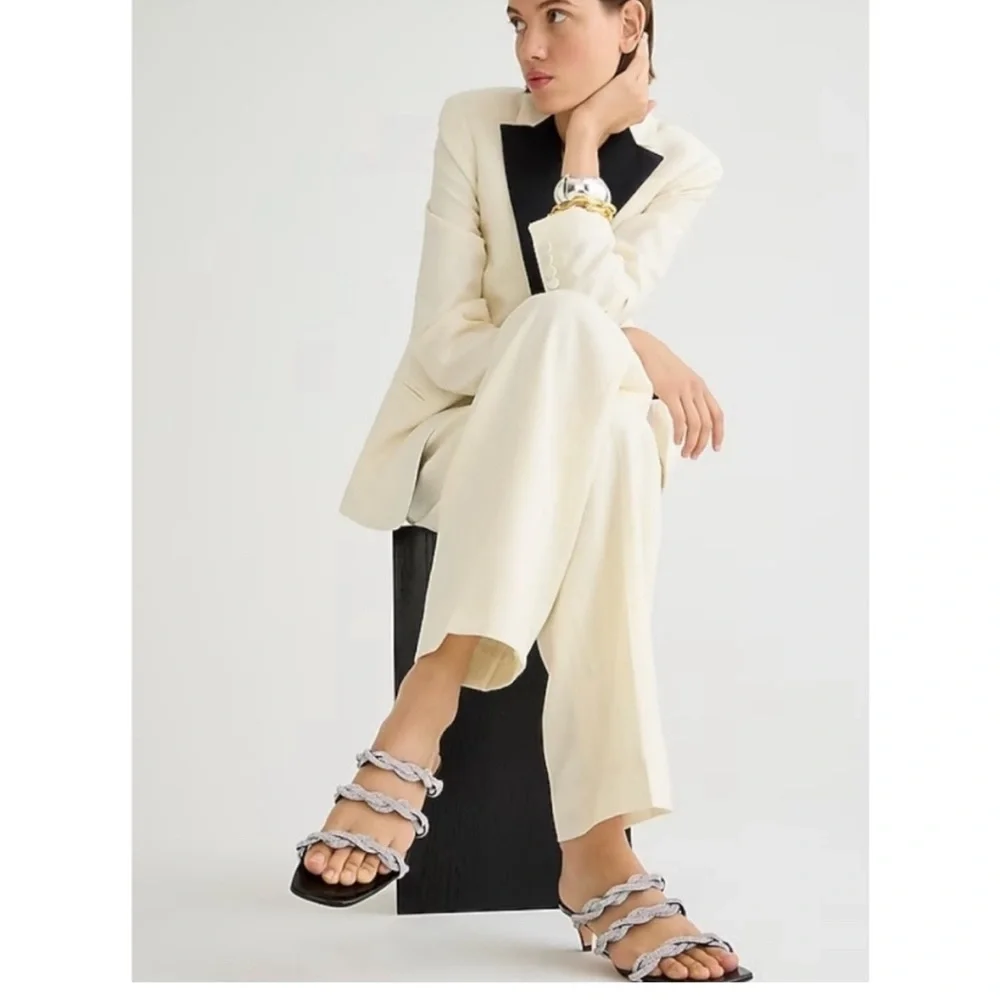 J. Crew Zadie strappy kitten heels with crystals sandals